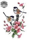 tatouage ephemere oiseau sur une branche duo design temporaires tatouage ephemere oiseau sur une branche duo design temporaires