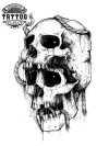 tatouage ephemere double tete de mort skull temporaire tatouage ephemere double tete de mort skull temporaire