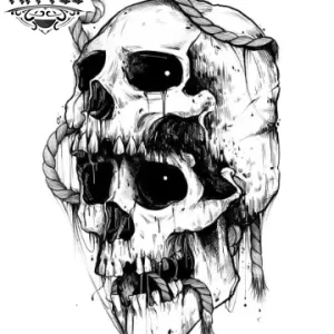 tatouage ephemere double tete de mort skull temporaire tatouage ephemere double tete de mort skull temporaire