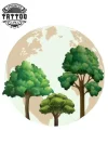 tatouage-ephemere-arbre-trio-nature-tatouage-arbre