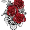 tatouage ephemere 3 roses motif floral realiste waterproof image tatouage ephemere 3 roses motif floral realiste waterproof image