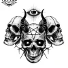 tatouage-ephemere-tete-de-mort-triple-design-skulls