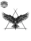 tatouage-ephemere-corbeau-aigle-art-corporel tatouage-ephemere-corbeau-aigle-art-corporel