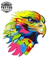 tatouage-aigle-ephemere-couleur-realiste tatouage-aigle-ephemere-couleur-realiste