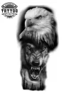 tatouage-ephemere-aigle-et-loup-design-sauvage-et-puissant tatouage-ephemere-aigle-et-loup-design-sauvage-et-puissant