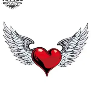 tatouage ailes coeur éphémère temporary art decorations de peau
