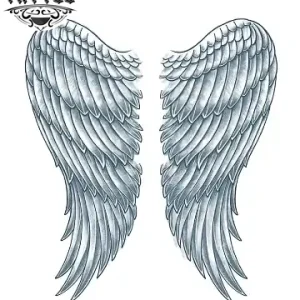 Tatouage éphémère ailes d'ange style céleste