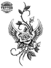 tatouage ephemere ailes avec rose design temporain parfait tatouage ephemere ailes avec rose design temporain parfait