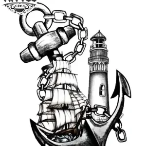tatouage ancre bateau style marin éphémère waterproof tatouage ancre bateau style marin éphémère waterproof