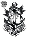 tatouage-ephemere-ancre-fleur-effet-marine-tatouage-ancre tatouage-ephemere-ancre-fleur-effet-marine-tatouage-ancre