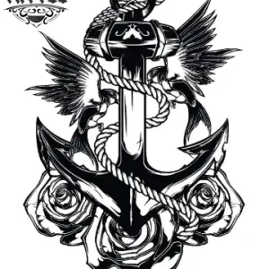 tatouage-ephemere-ancre-fleur-effet-marine-tatouage-ancre tatouage-ephemere-ancre-fleur-effet-marine-tatouage-ancre