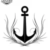 tatouage éphémère ancre marine noire style marin tendance tatouage éphémère ancre marine noire style marin tendance