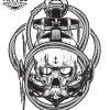 tatouage ephémère ancre tête de mort rock style temporaire tatouage ephémère ancre tête de mort rock style temporaire