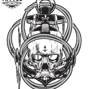 tatouage ephémère ancre tête de mort rock style temporaire tatouage ephémère ancre tête de mort rock style temporaire
