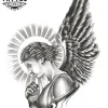 tatouage ephemere ange gardien femme design feminin protecteur tatouage ephemere ange gardien femme design feminin protecteur