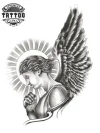 tatouage ephemere ange gardien femme design feminin protecteur tatouage ephemere ange gardien femme design feminin protecteur