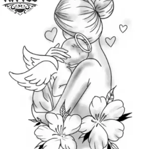 tatouage-ephemere-ange-maman-design-tendance-ange-original tatouage-ephemere-ange-maman-design-tendance-ange-original