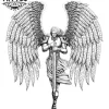 tatouage-ephemere-ange-michael-design-unique tatouage-ephemere-ange-michael-design-unique