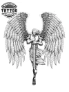tatouage-ephemere-ange-michael-design-unique tatouage-ephemere-ange-michael-design-unique