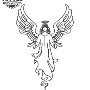 tatouage-ephemere-ange-design-simple