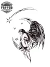 tatouage-ephemere-ange-sur-lune-mystique tatouage-ephemere-ange-sur-lune-mystique