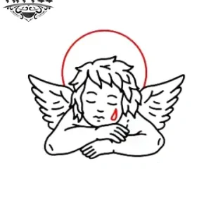 tatouage-ephemere-ange-triste-design-unique-intemporel tatouage-ephemere-ange-triste-design-unique-intemporel
