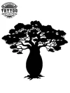 tatouage arbre lumineux arbre africain éphémère design naturel tatouage arbre lumineux arbre africain éphémère design naturel