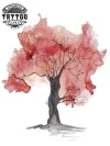 tatouage arbre aquarelle éphémère couleurs vibrantes tatouage arbre aquarelle éphémère couleurs vibrantes
