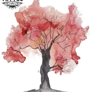 tatouage arbre aquarelle éphémère couleurs vibrantes