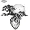 tatouage ephemere arbre avec coeur design nature romantique arbre tattoo tatouage ephemere arbre avec coeur design nature romantique arbre tattoo