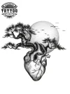 tatouage ephemere arbre avec coeur design nature romantique arbre tattoo tatouage ephemere arbre avec coeur design nature romantique arbre tattoo