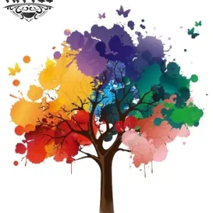 tatouage arbre éphémère coloré design temporaire nature vibrant tatouage arbre éphémère coloré design temporaire nature vibrant