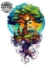 tatouage-manchette-ephemere-arbre-de-vie-durable tatouage-manchette-ephemere-arbre-de-vie-durable