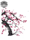 tatouage éphémère arbre en fleur hydrosoluble durable蓬 tatouage éphémère arbre en fleur hydrosoluble durable蓬