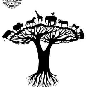 tatouage-ephemere-arbre-et-animaux-nature-illustration tatouage-ephemere-arbre-et-animaux-nature-illustration