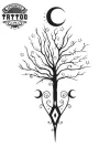 tatouage arbre ephemere arbre lune design mystique peau tatouage arbre ephemere arbre lune design mystique peau