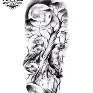 tatouage-ephemere-arbre-oiseau-design-unique