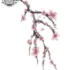 tatouage arbre temporaire fleur de cerisier design floral asiatique tatouage arbre temporaire fleur de cerisier design floral asiatique