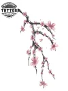 tatouage arbre temporaire fleur de cerisier design floral asiatique tatouage arbre temporaire fleur de cerisier design floral asiatique