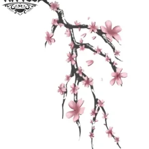 tatouage arbre temporaire fleur de cerisier design floral asiatique tatouage arbre temporaire fleur de cerisier design floral asiatique