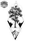 tatouage-arbre-ephemere-geometrique-design-original-naturel