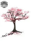 tatouage arbre ephemere japonais design naturel
