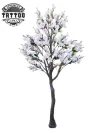 tatouage éphémère arbre magnolia floral