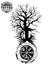 Tatouage Éphémère Mystique Arbre Nordique Design Naturel