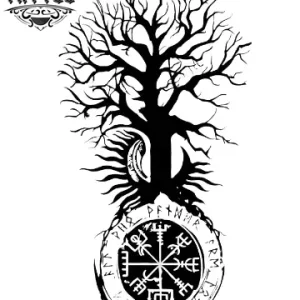 Tatouage Éphémère Mystique Arbre Nordique Design Naturel Tatouage Éphémère Mystique Arbre Nordique Design Naturel