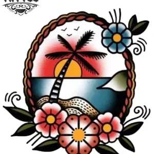 tatouage-ephemere-arbre-old-school-vintage-style tatouage-ephemere-arbre-old-school-vintage-style