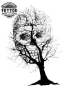 tatouage ephemere arbre tete de mort design unique temporaire tatouage ephemere arbre tete de mort design unique temporaire