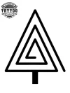 tatouage éphémère arbre triangle design temporaire artistique tatouage éphémère arbre triangle design temporaire artistique