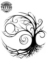 Tatouage arbre éphémère tribal naturel résistant peau