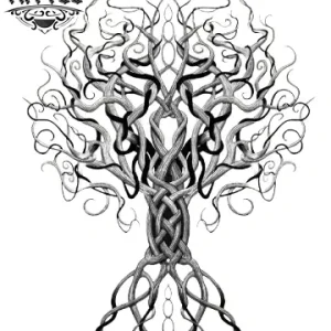 tatouage éphémère arbre viking runique durable tatouage éphémère arbre viking runique durable